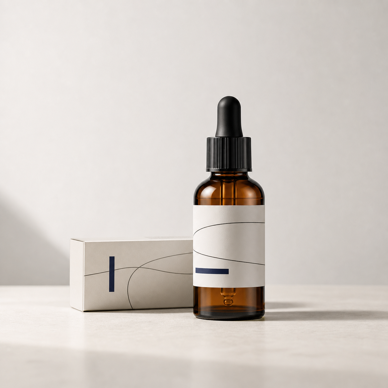 Serum bottle, original studio background